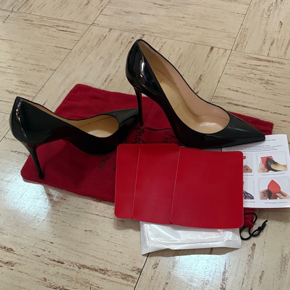 Christian Louboutin Glossy Black Heels size 6.5 - Picture 9 of 11